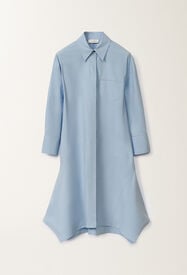 Fabiana Filippi Hemdblusenkleid aus Stretch-Popeline, hellblau HELLBLAU ABDC02F113H5450000