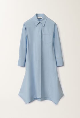 Fabiana Filippi Stretch poplin shirt dress, sky blue SKY BLUE ABDC02F113H5450000