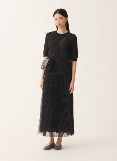 Fabiana Filippi Midnight blue mohair sweater with sequins Blue MAD266F131L7950000