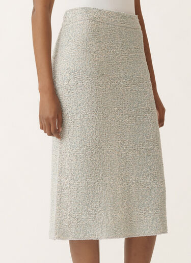 Fabiana Filippi Lurex knit tweed skirt, aqua green and vanilla VANILLA/AQUAGREEN GND275F778L3660000