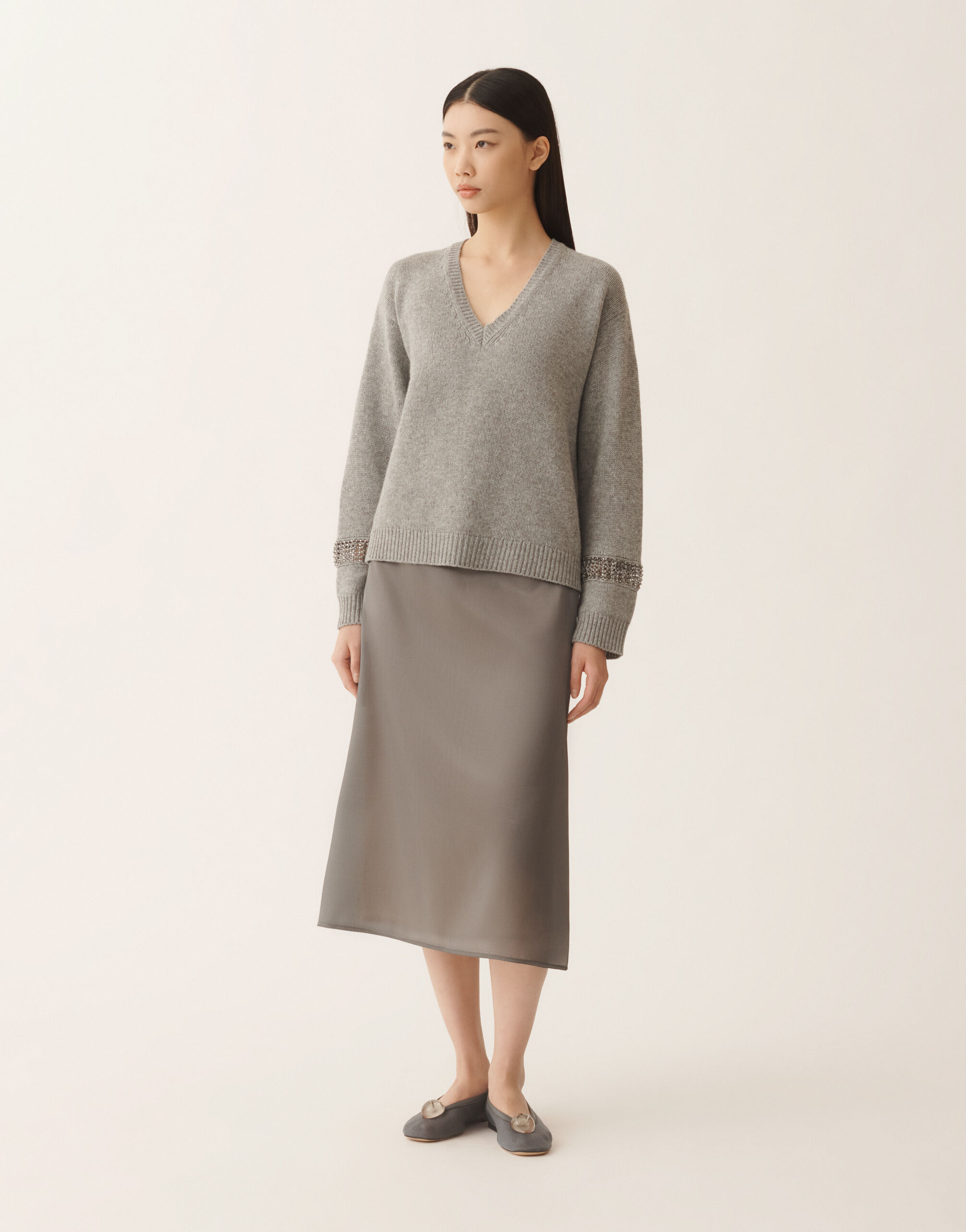 Sweater in Platinum, rock for Women | Fabiana Filippi®