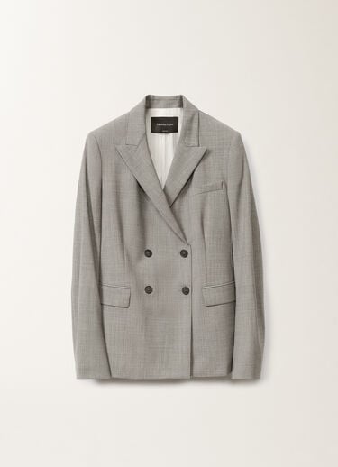 Fabiana Filippi Cool wool double-breasted jacket, melange rock GREY GCD265F227L2960000