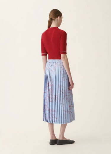 Fabiana Filippi Gonna midi in twill di seta, azzurro Azzurro GND216F339M3070000