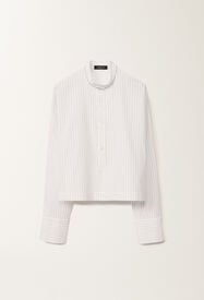 Fabiana Filippi Camicia in popeline rigato, bianco ottico e nero BIANCO CAD265F356L2340000