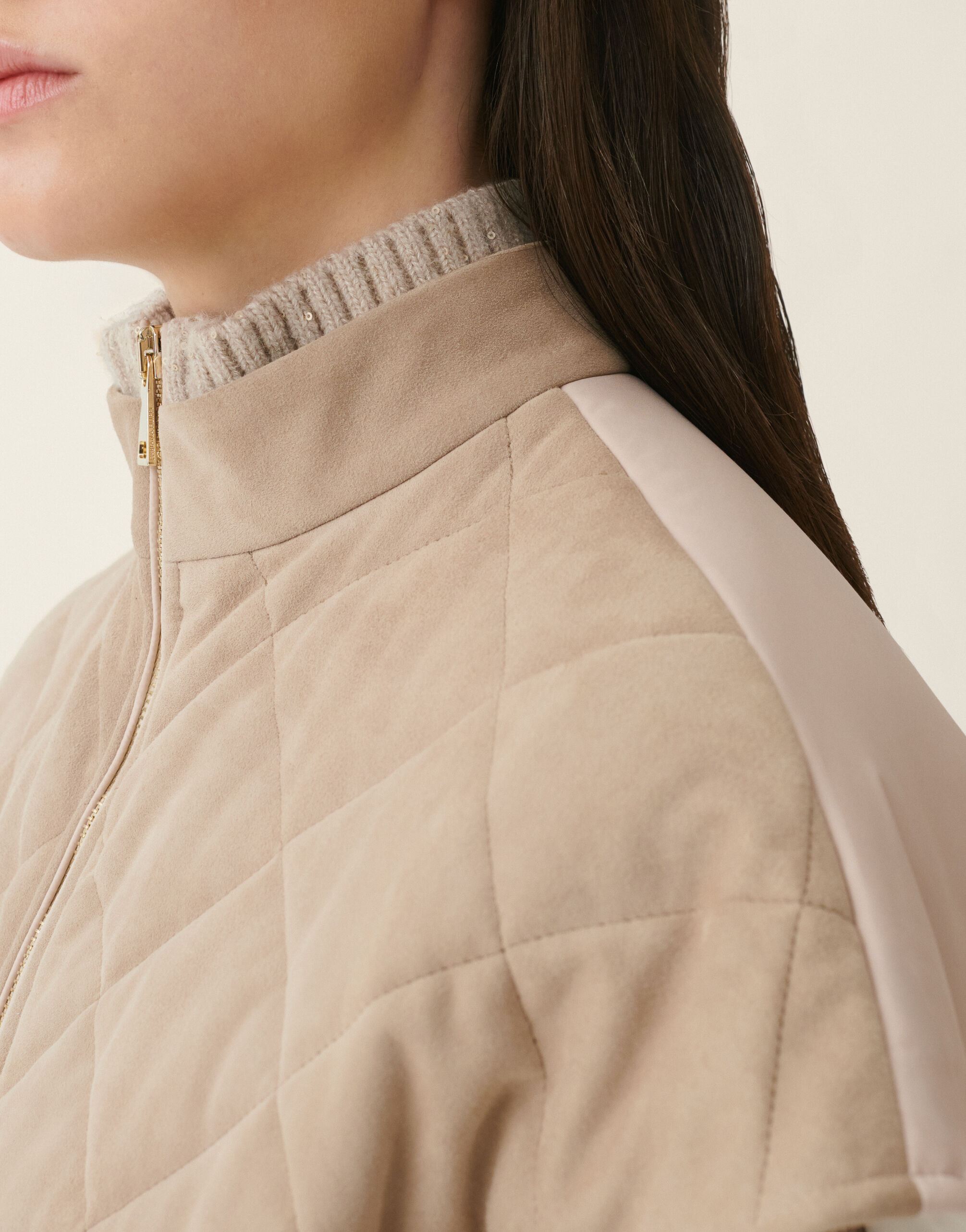 Fabiana Filippi Cape en daim avec matelassage, cachà Cachà PLD216F224M3520000