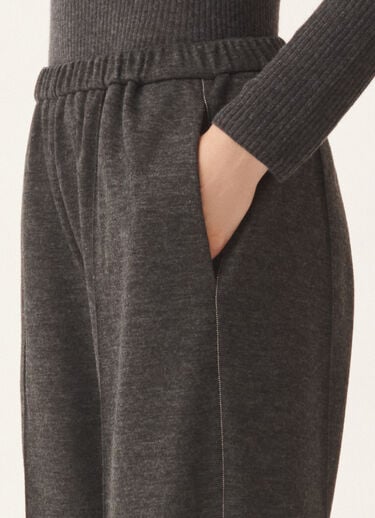 Fabiana Filippi Gubbio trousers in boiled wool jersey, slate Grey PAD225F322L6110000