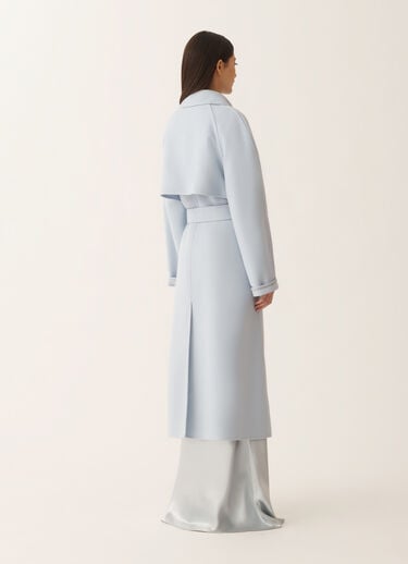 Fabiana Filippi Double wool trench coat, aqua Blue CTD266F244L7360000