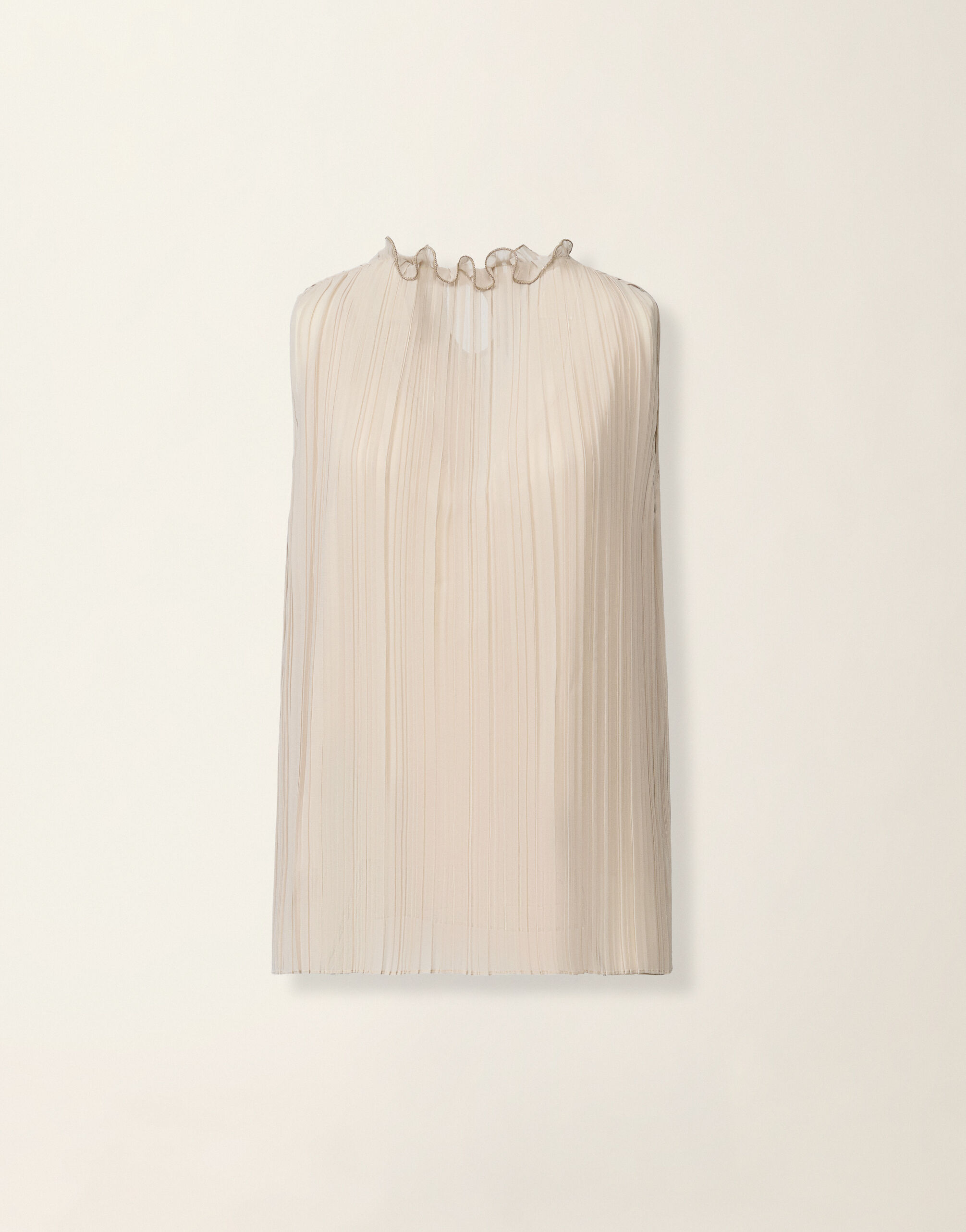 Fabiana Filippi Top plissé, beige Beige TPD216F250M3510000