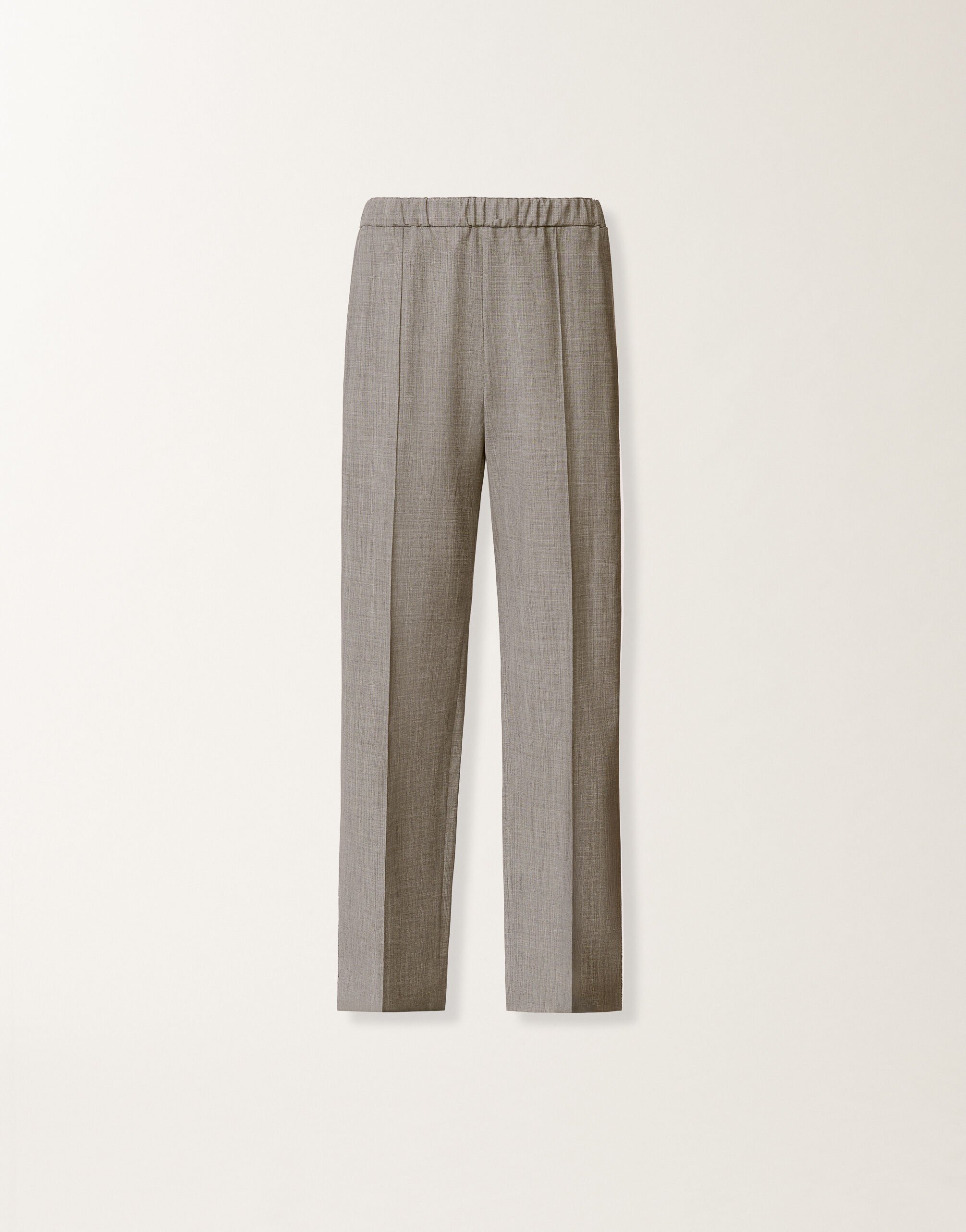 Fabiana Filippi Pantalone Gubbio in fresco lana bistretch, roccia melange Grigio PAD215F322L5230000