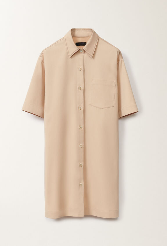 Fabiana Filippi Cotton gabardine mini dress, sand BROWN ABD265F229L1920000