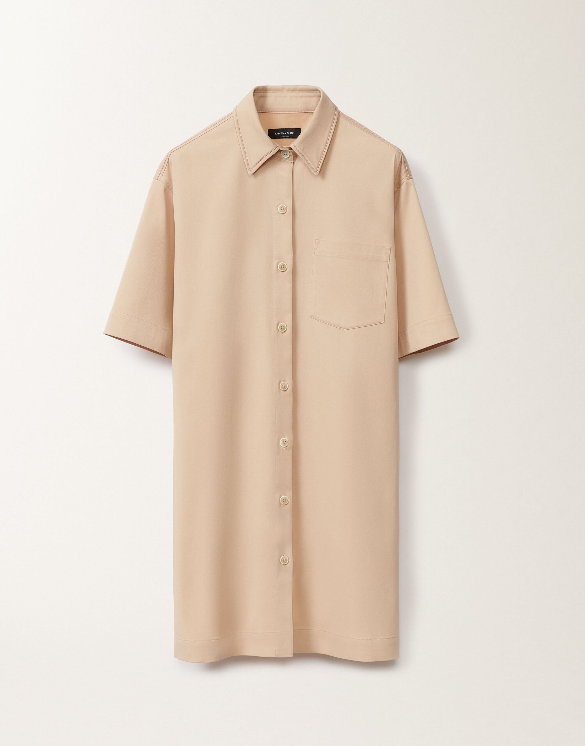 Fabiana Filippi Cotton gabardine mini dress, sand BROWN ABD265F229L1920000
