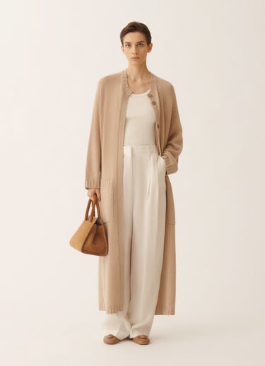 Cardigan in Platinum, beech Fabiana Filippi Cardigan in Platinum, beech Beech MAD266F026N1280000