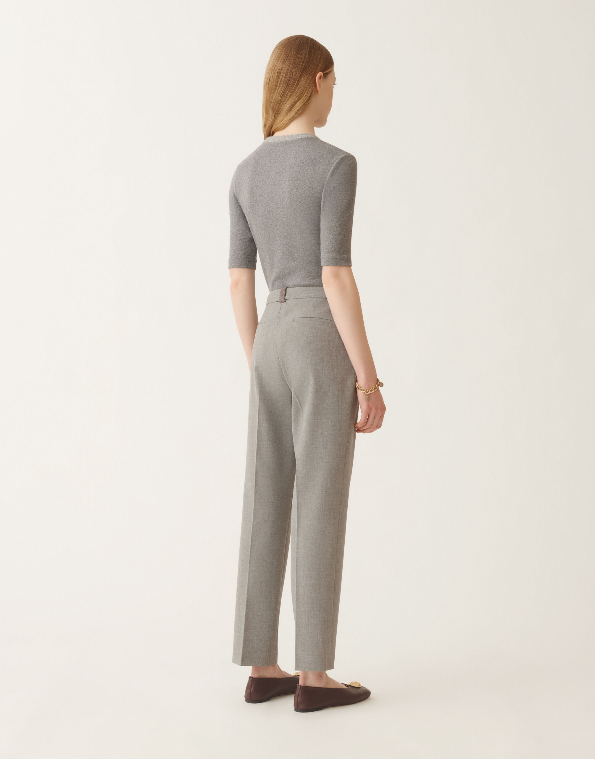 Fabiana Filippi Montefalco techno tailoring trousers, rock grey GREY PAD215F326L5300000