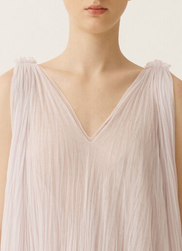Fabiana Filippi Pleated tulle dress, mauve LAVENDER ABD275F622L3860000