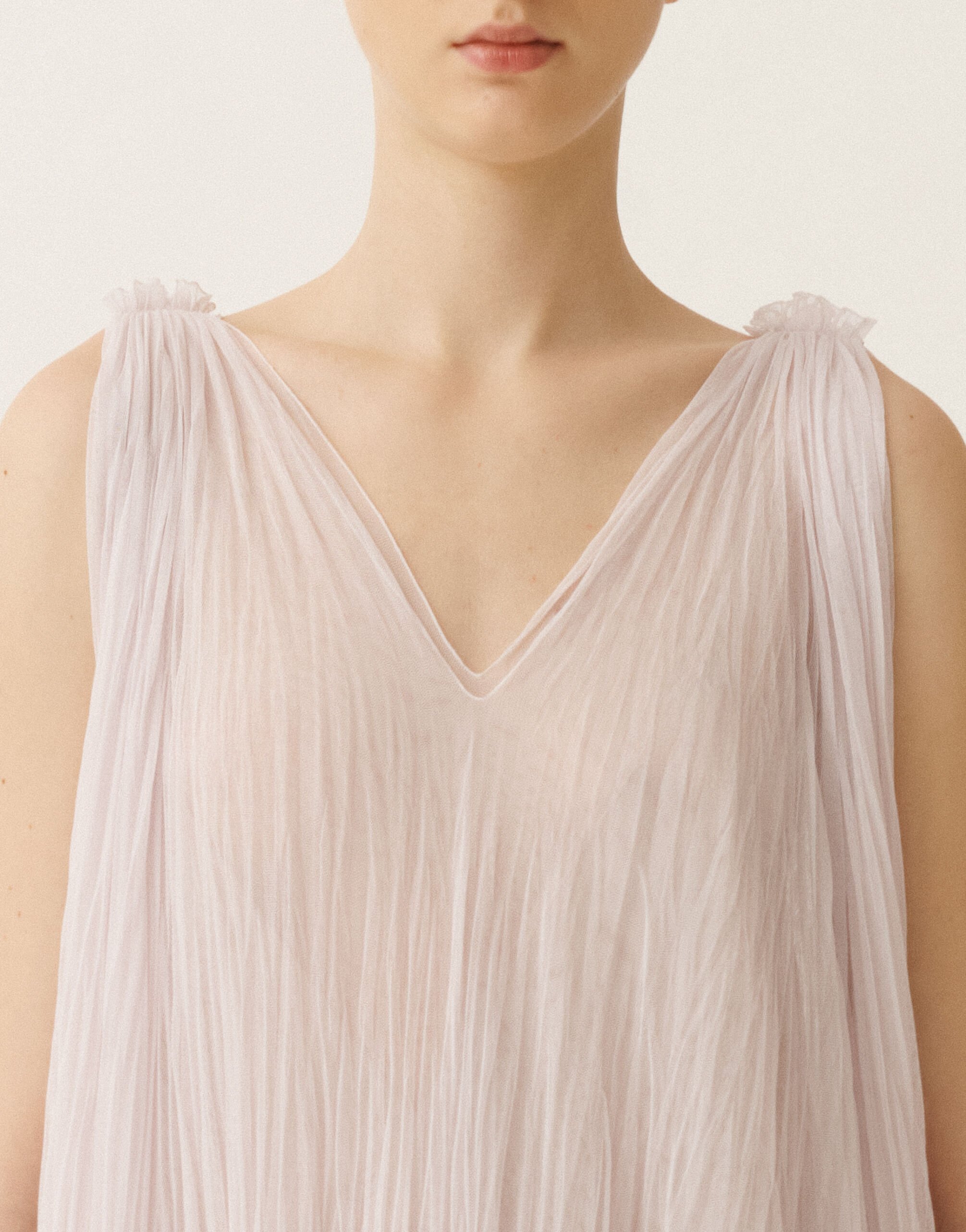 Fabiana Filippi Pleated tulle dress, mauve LAVENDER ABD275F622L3860000