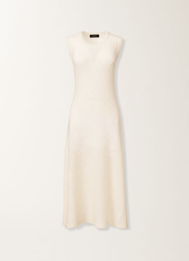 Fabiana Filippi Abito in lana e seta con paillettes, bianco BIANCO ABD215F153D2960000