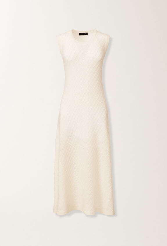 Fabiana Filippi Wool and silk dress with sequins, white WHITE ABD215F153D2960000