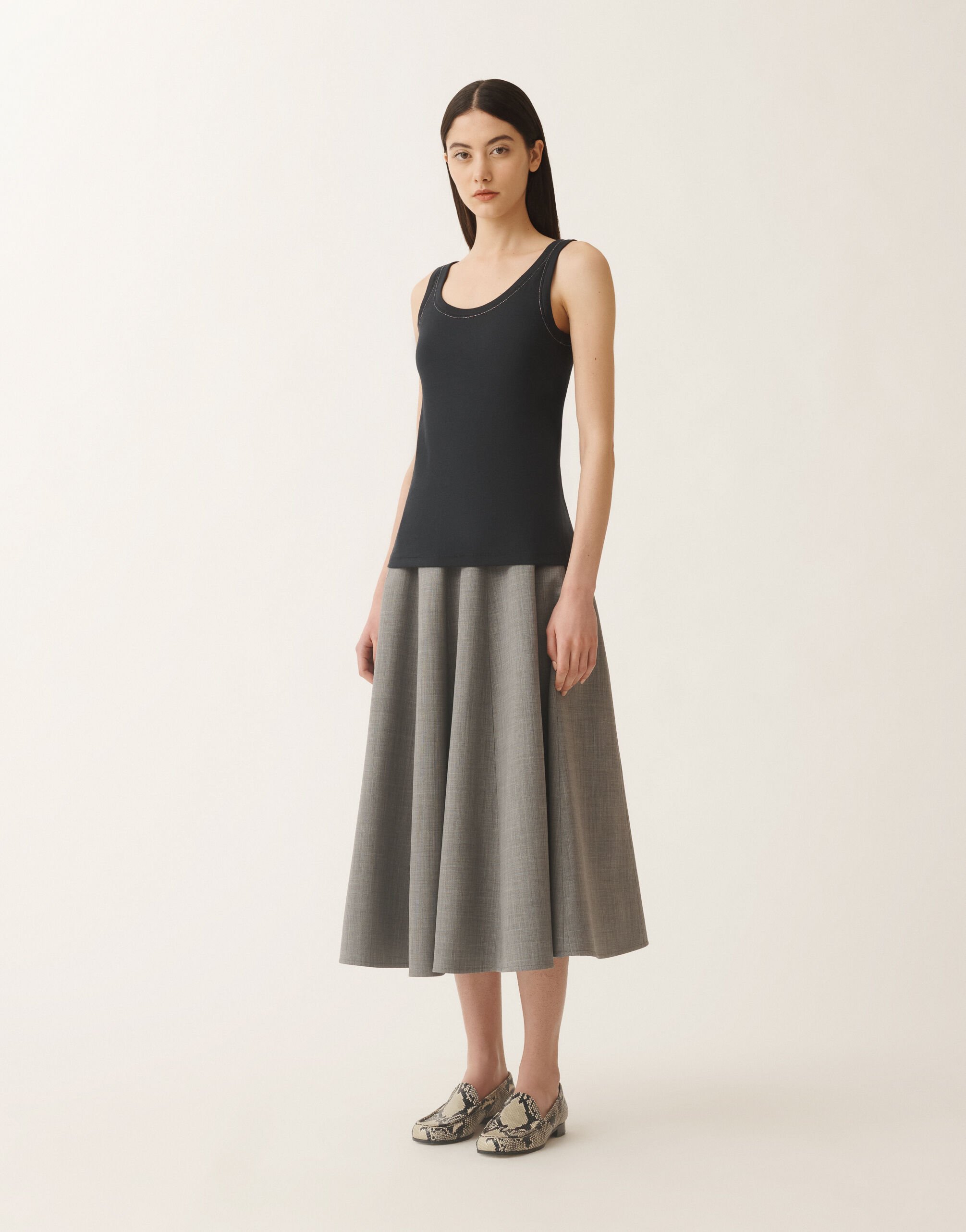 Fabiana Filippi Jersey vest top, midnight blue BLUE JED265F150L1800000