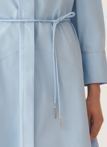 Fabiana Filippi Hemdblusenkleid aus Stretch-Popeline, hellblau HELLBLAU ABDC02F113H5450000