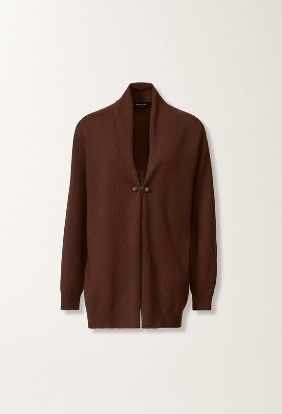 Fabiana Filippi Platinum cardigan, ebony BROWN MAD215F059L5170000