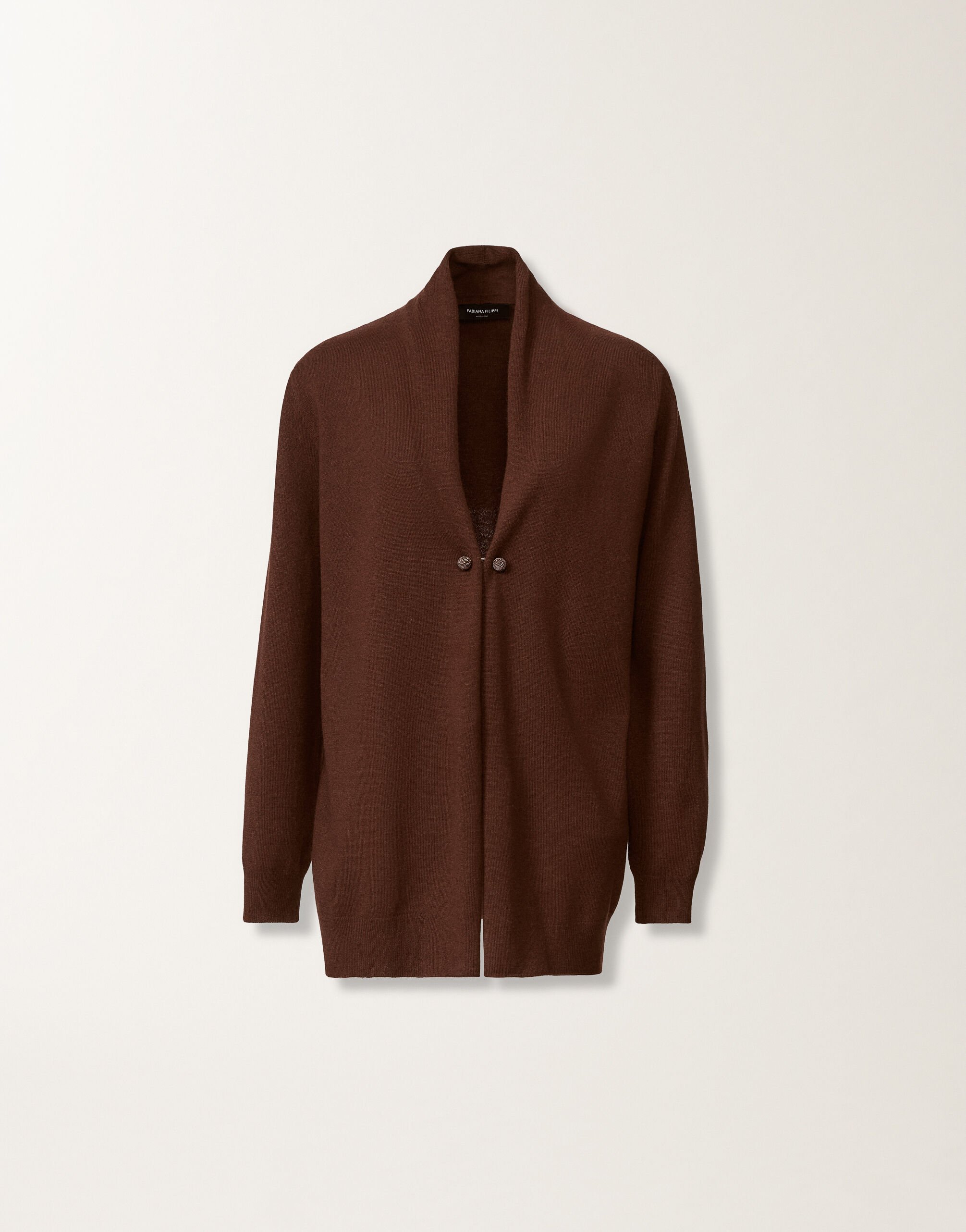 Fabiana Filippi Cardigan aus Platinum, ebenholzbraun Braun MAD215F059L5170000