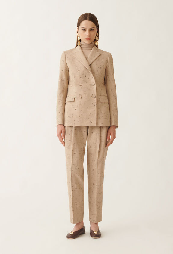 Fabiana Filippi Double-breasted jacket in buttoned tailoring, maple BEIGE GCD215F207D8920000