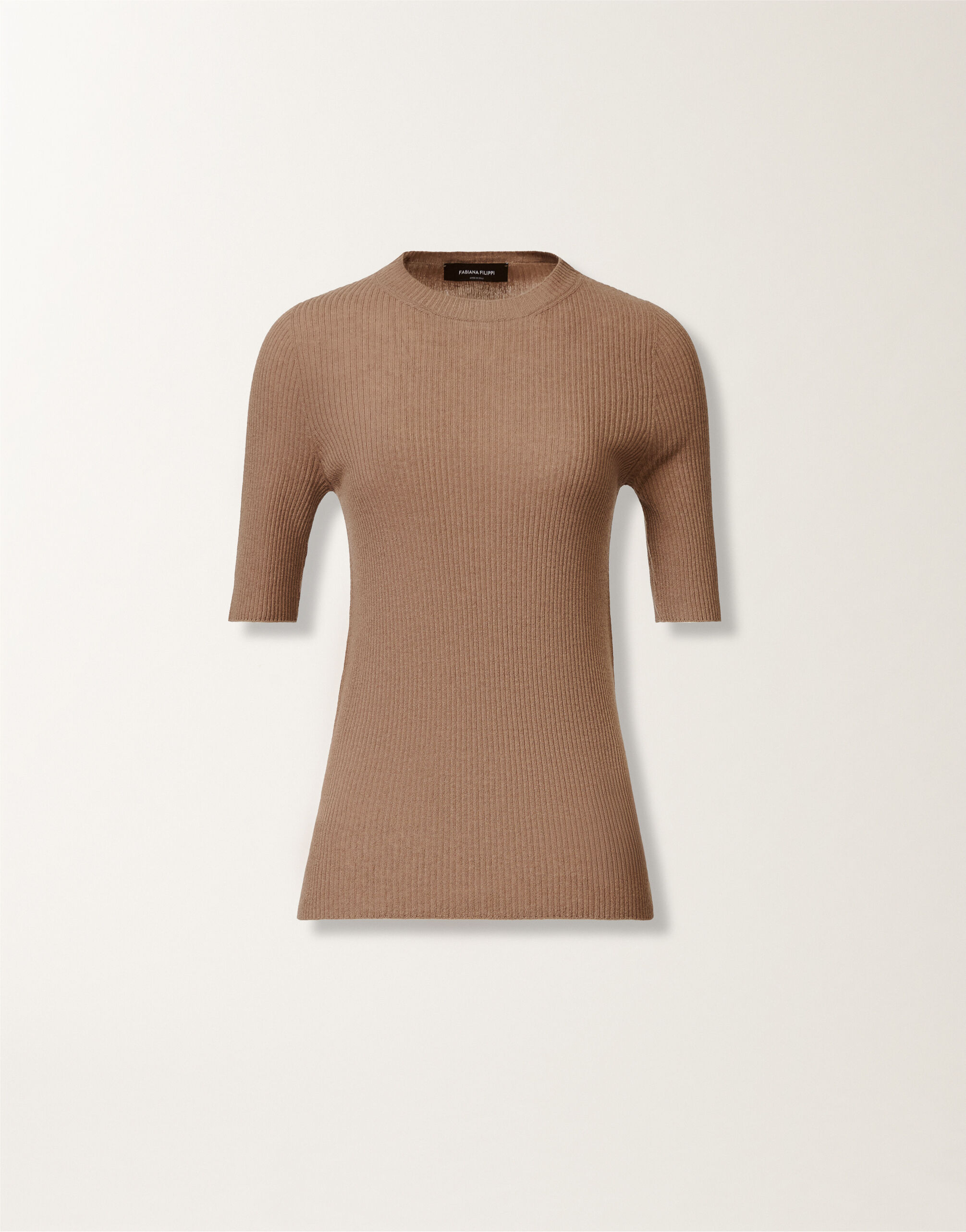 Fabiana Filippi Pullover in Platin, Rinde Braun MAD215F022D2300000
