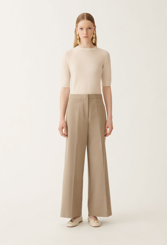 Fabiana Filippi Pantalone Spoleto in gabardina di cotone, oliva VERDE PAD215F307L5150000