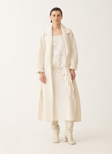 Fabiana Filippi Wrap skirt in Platinum, raffia White GND225F801N1280000