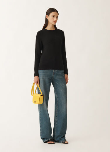 Fabiana Filippi Pullover aus aufgerautem Kaschmir, schwarz SCHWARZ MAD265F031N9000000