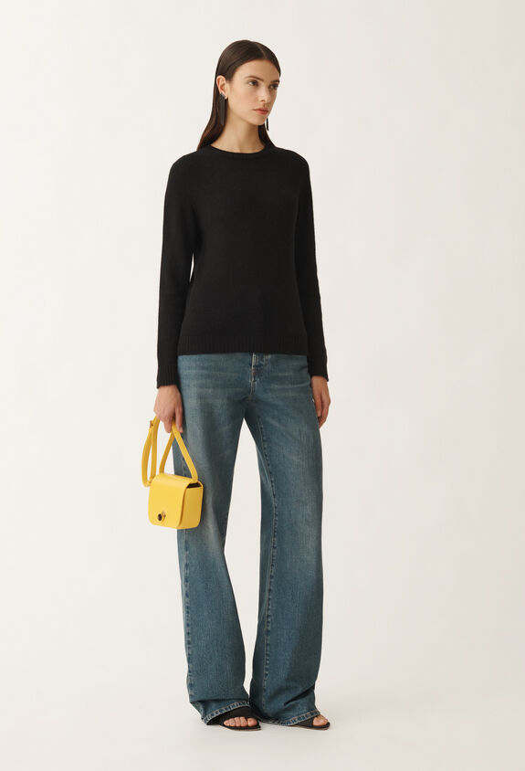 Fabiana Filippi Pullover aus aufgerautem Kaschmir, schwarz SCHWARZ MAD265F031N9000000
