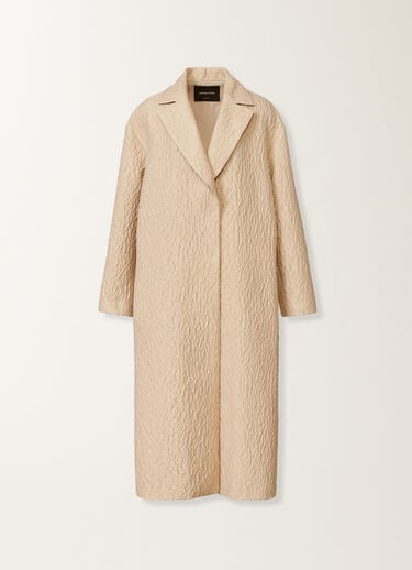 Fabiana Filippi Embossed jacquard coat, cord Beige CTD225F715D9270000