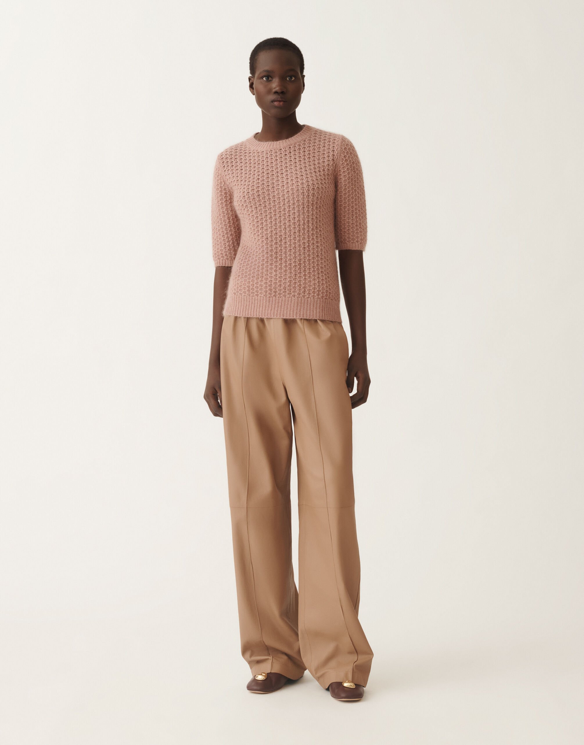 Fabiana Filippi Pullover aus Platinum-Mohair, rauchrosa Rosa MAD215F074L5510000