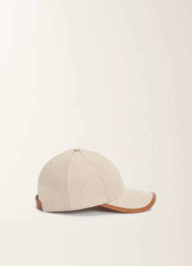 Fabiana Filippi Canvas and leather baseball cap, tan BROWN SAD265A807L2070000