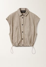 Fabiana Filippi Pleated suede bomber jacket, clay CLAY PLD275F672L3580000