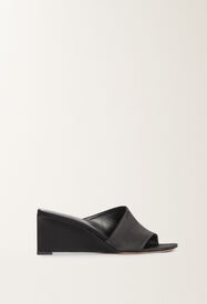 Fabiana Filippi Stretch satin wedges, black BLACK ASD265A979L2730000