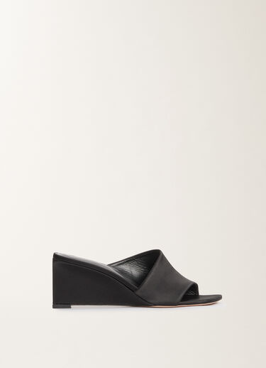 Fabiana Filippi Stretch satin wedges, black BLACK ASD265A979L2730000