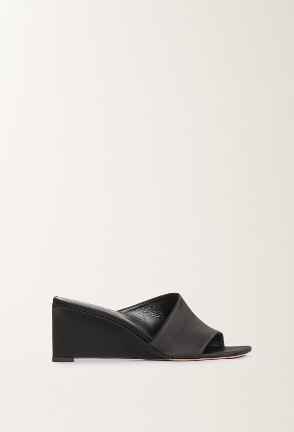 Fabiana Filippi Stretch satin wedges, black BLACK ASD265A979L2730000