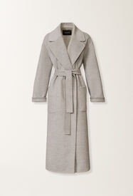 Fabiana Filippi Cappotto in double di lana e cashmere, roccia Grigio CTD225F680L6390000
