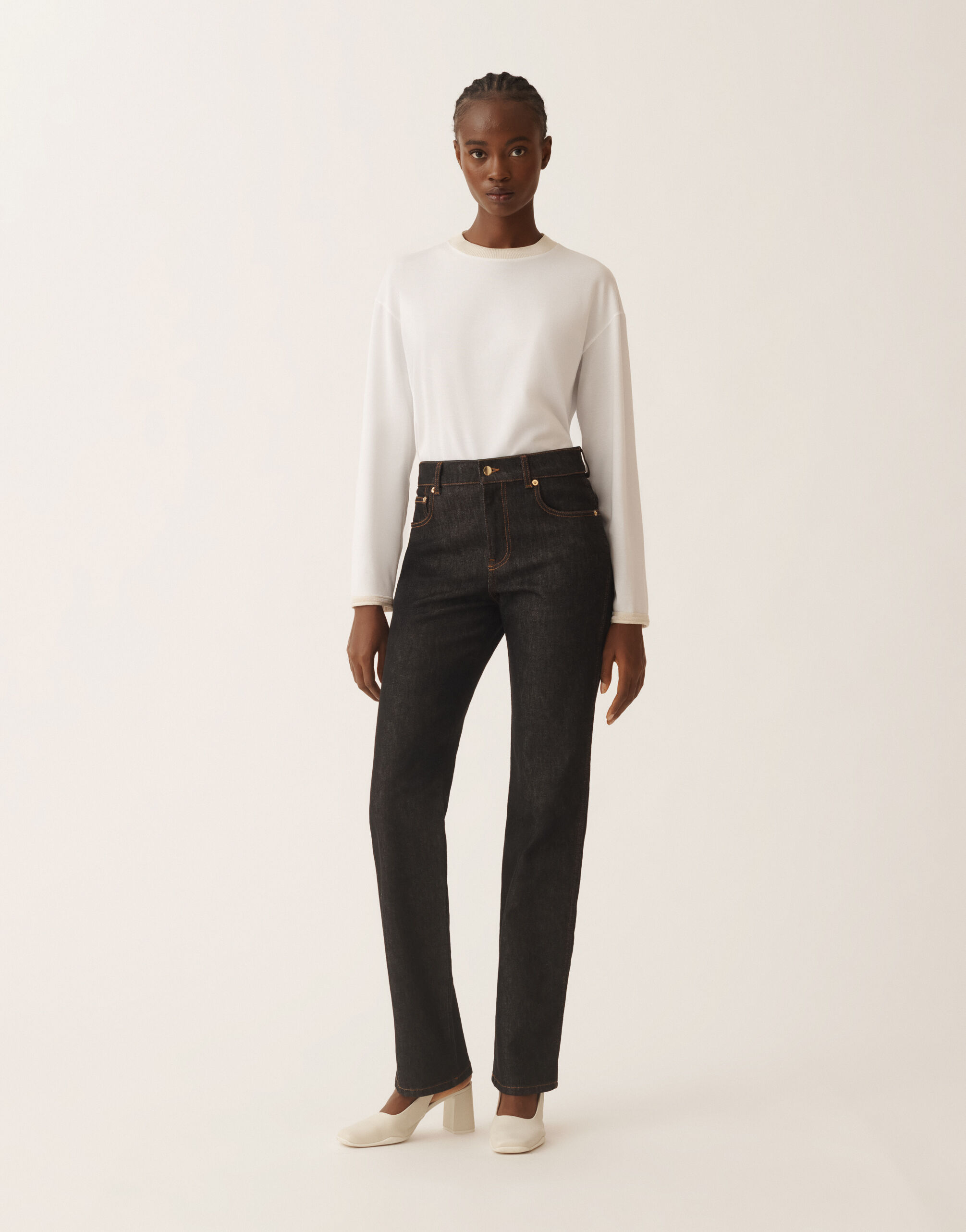Fabiana Filippi Denim trousers, anthracite Grey PAD225F344L6340000