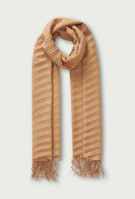Fabiana Filippi Pleated scarf, camel SAD274A829H1570000