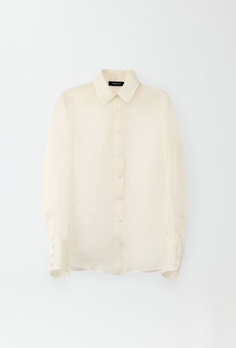 Fabiana Filippi Silk organza shirt, butter CAD274F541D6140000