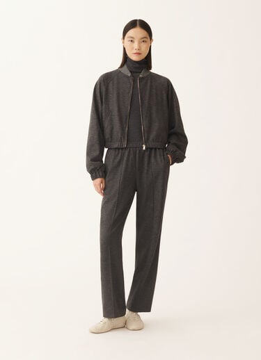 Fabiana Filippi Gubbio trousers in boiled wool jersey, slate Grey PAD225F322L6110000