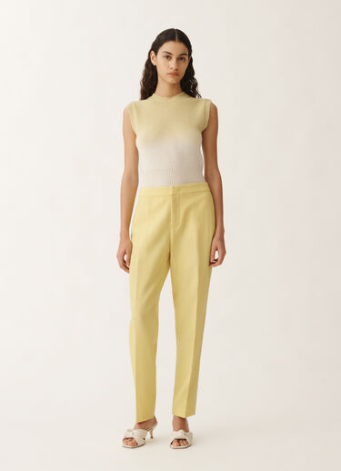 Fabiana Filippi Hose Montefalco aus Geflecht in Wolle und Leinen, zedernfarben GELB PAD265F326D8220000