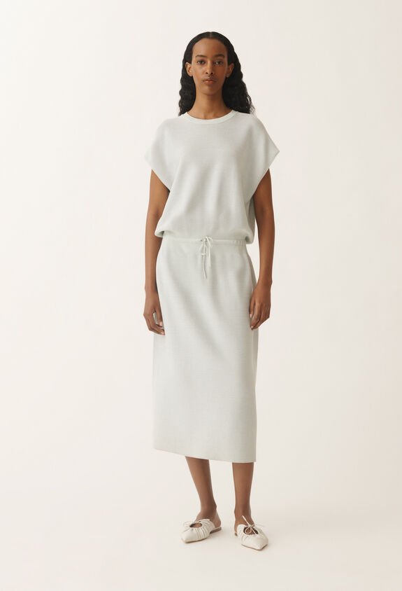 Fabiana Filippi Cotton dress with lurex, aqua green AQUAGREEN ABD275F625L2330000