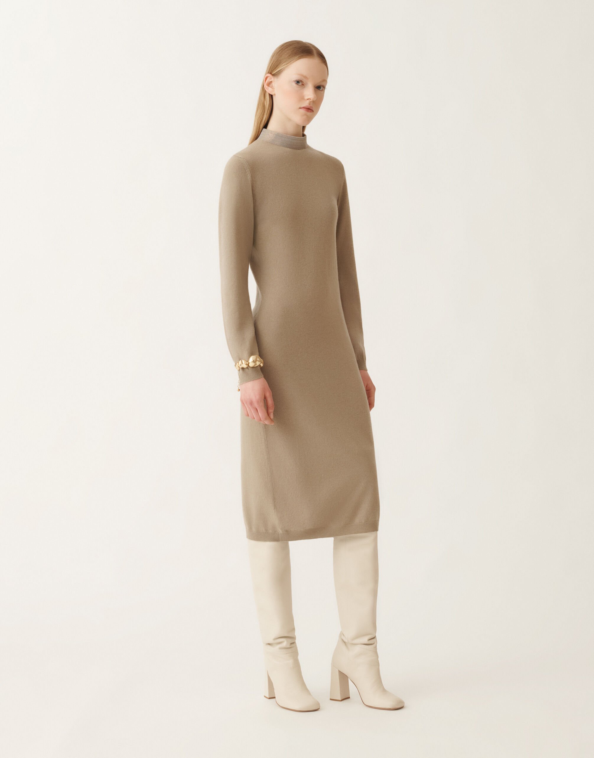 Fabiana Filippi Platinum dress, olive GREEN ABD215F140L5170000