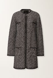 Fabiana Filippi Night blue tweed coat Blue CTD266F230L7410000