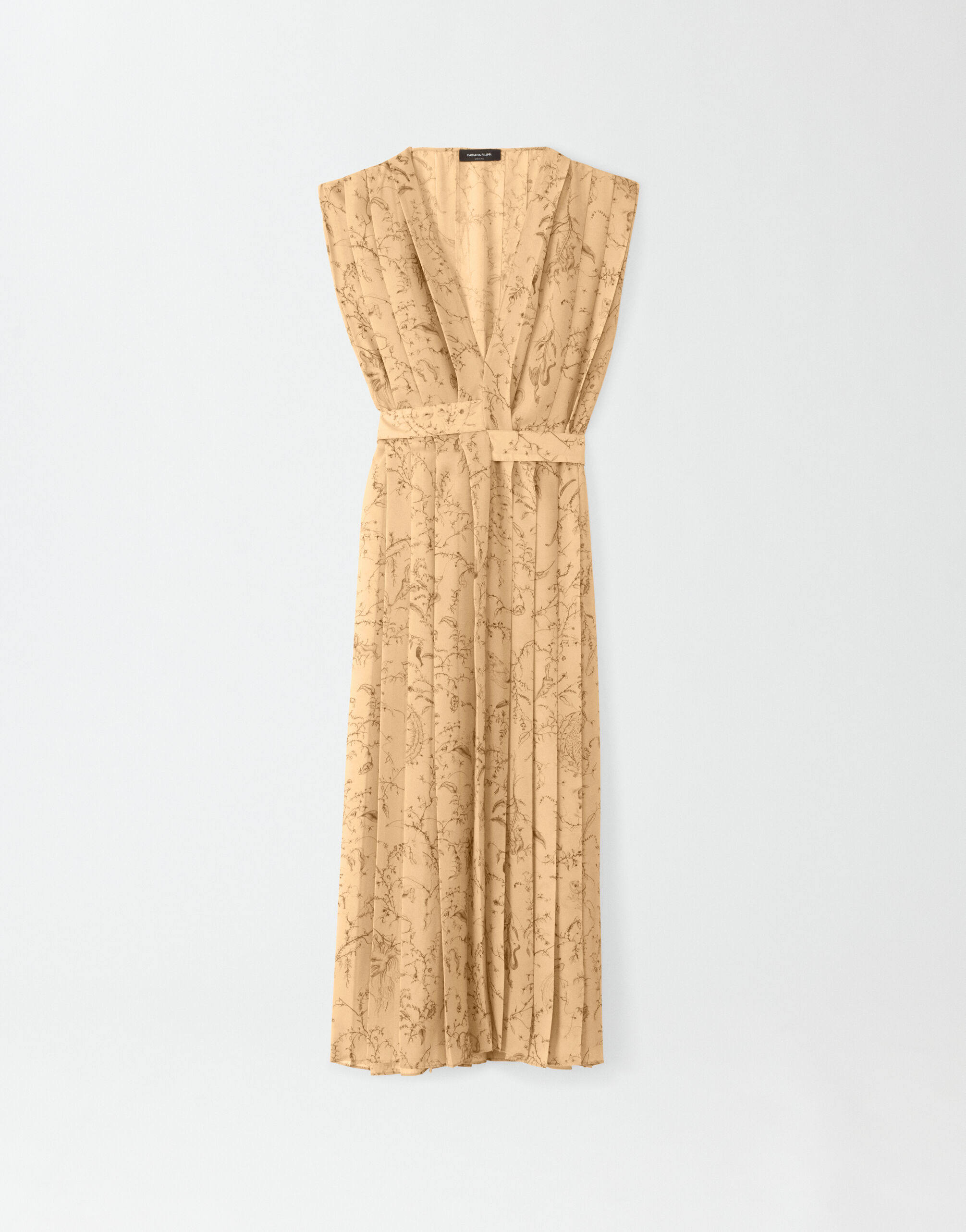 Fabiana Filippi lurex-detailed ribbed-knit dress - Orange