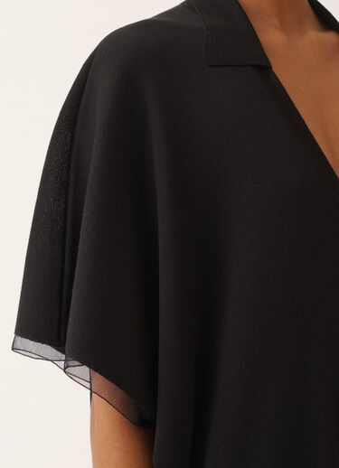 Fabiana Filippi Kaftán de viscosa resplandeciente en azul medianoche AZUL MEDIANOCHE ABD276F604M1090000