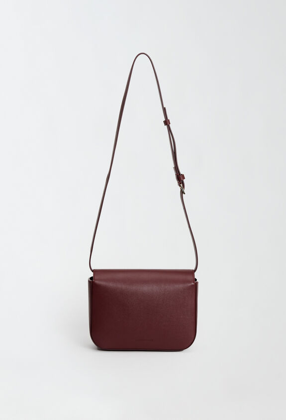 Fabiana Filippi LEATHER MESSENGER BAG WITH ECLIPSE BUCKLE RED BGD214A863I9720000